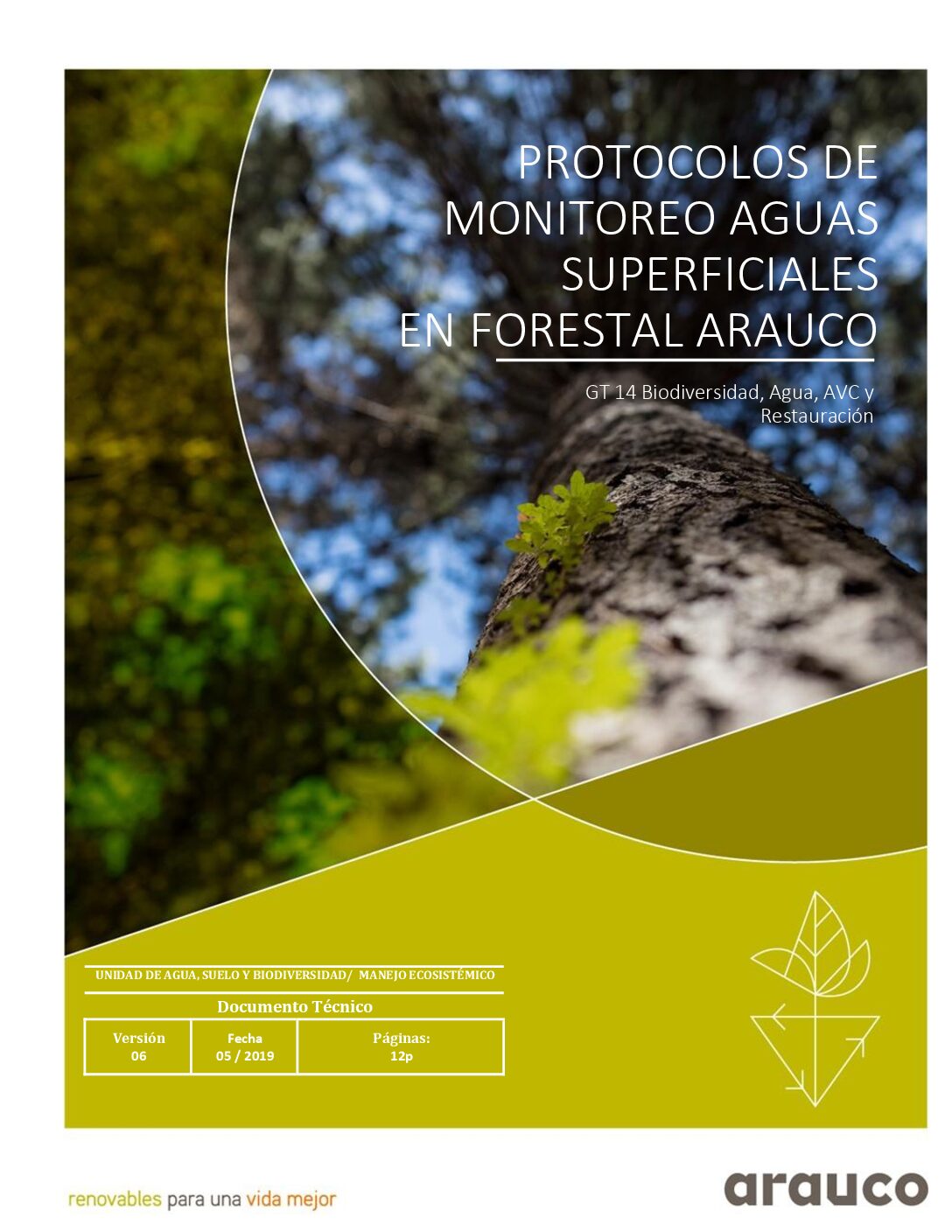 Protocolos de monitoreo aguas superficiales en Forestal Arauco