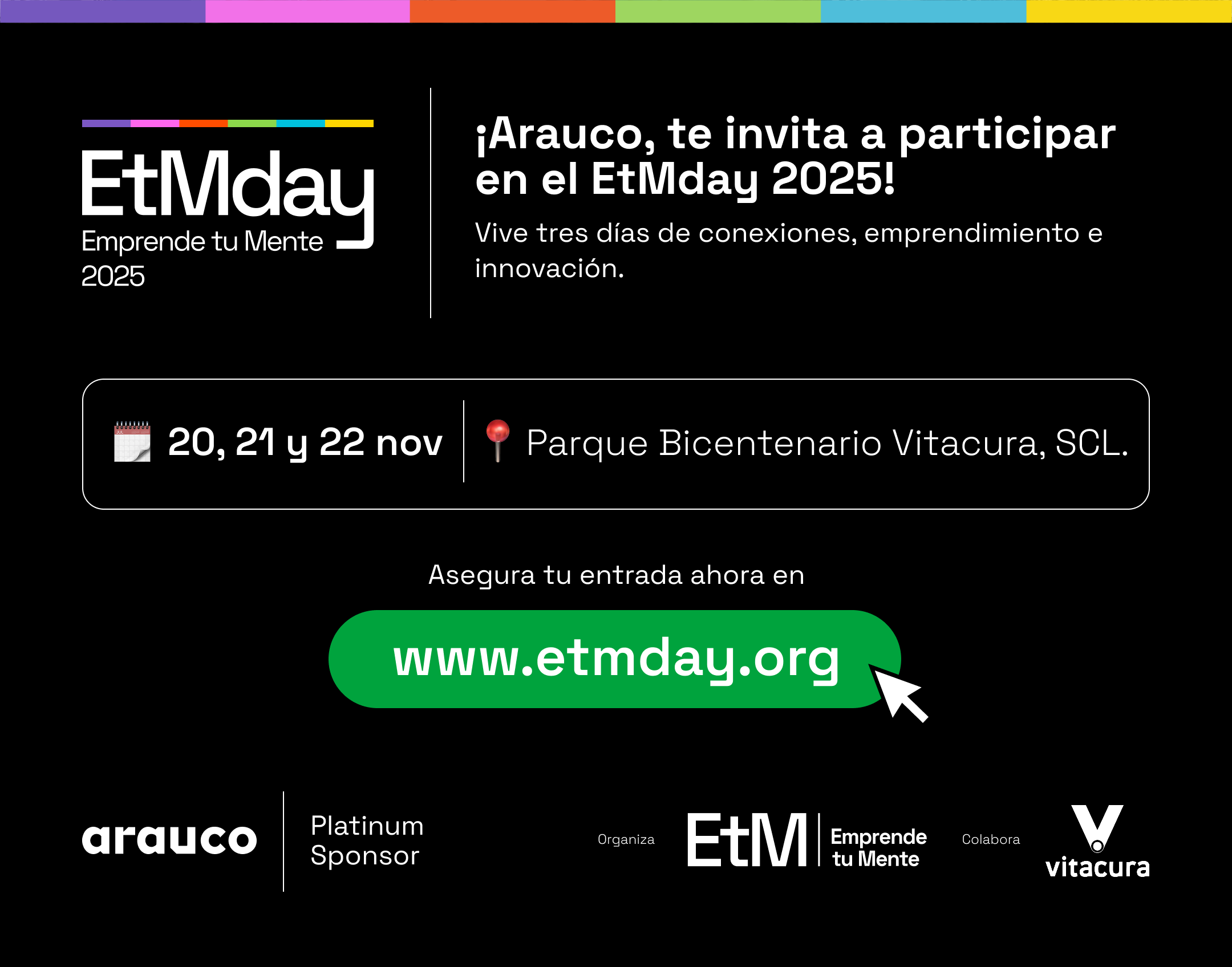 “¿De qué madera estás hecho?”: Arauco invita a emprendedores a participar por un stand gratuito en el EtM Day 2025