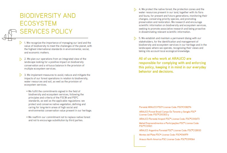 Biodiversity and Ecosystem Services Policy